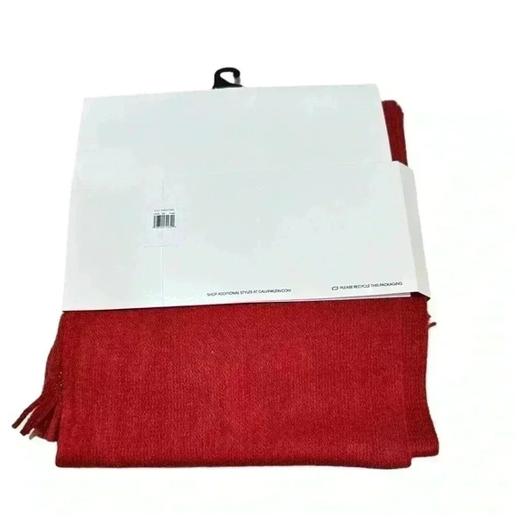 Calvin Klein Red with Rhinestones 2 Piece Set / Hat and Scarf - Picture 3 of 4